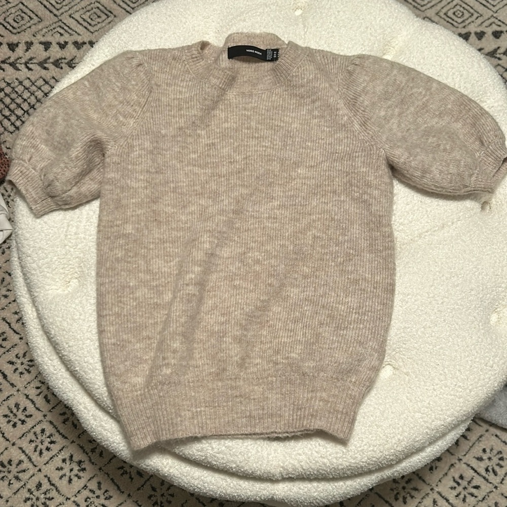 beige, soft dress up t-shirt sweater